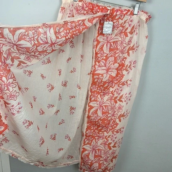 NWT Intimately Free People 100% Cotton Gauzy Open Front Slip Skirt Sz M - Picture 2 of 8